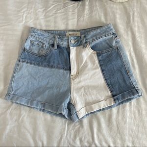 PacSun Patchwork Denim Shorts